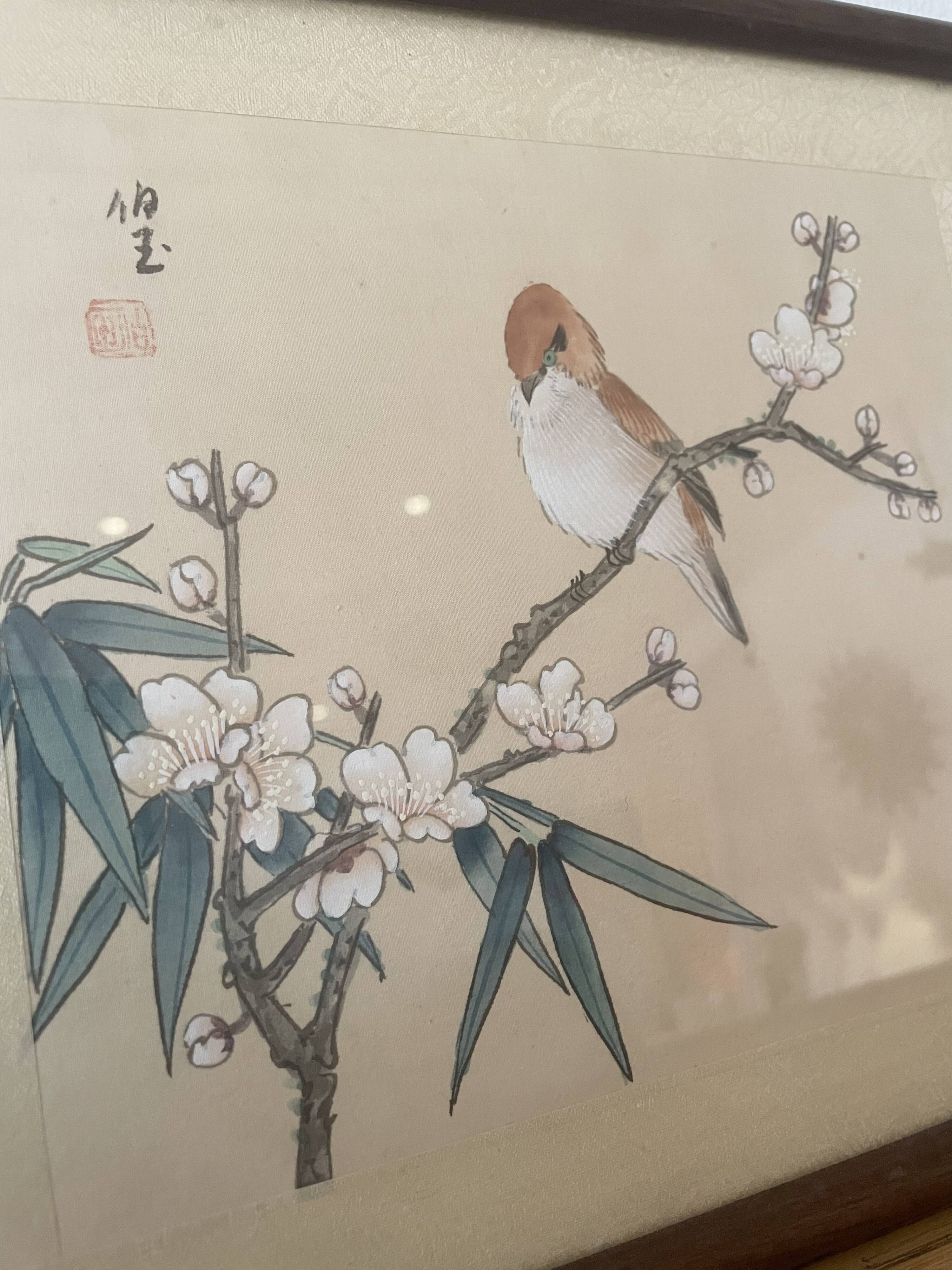 Chinese bird print