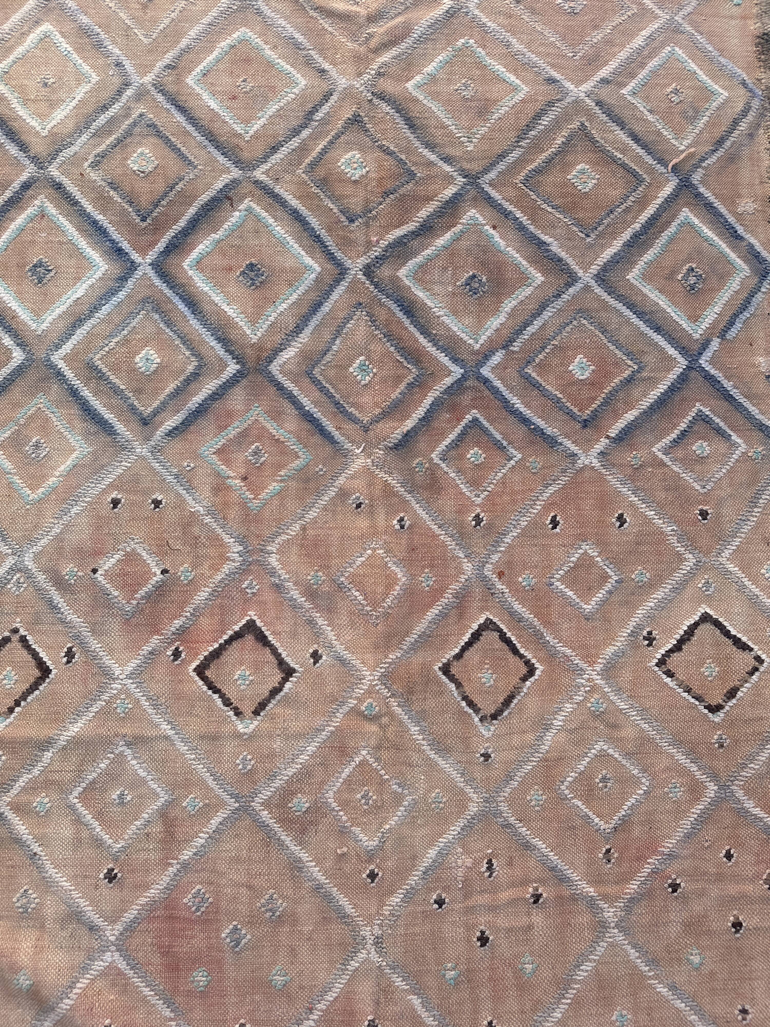 Kilim Boujad beige Berber rug - 157 x 326 cm