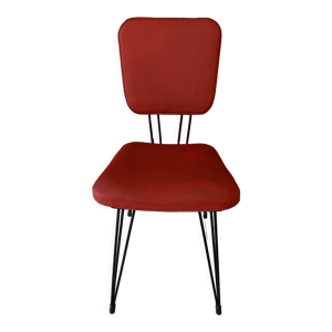 Chaise rouge années 50,60' SIF
