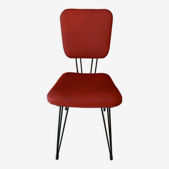 Red chair 50,60' " sif ", feet metal eiffel