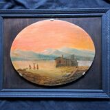Tableau impressionniste - Marine signée  - Ecole italienne du XIXème siècle