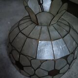 Mother-of-pearl and brass lampshade