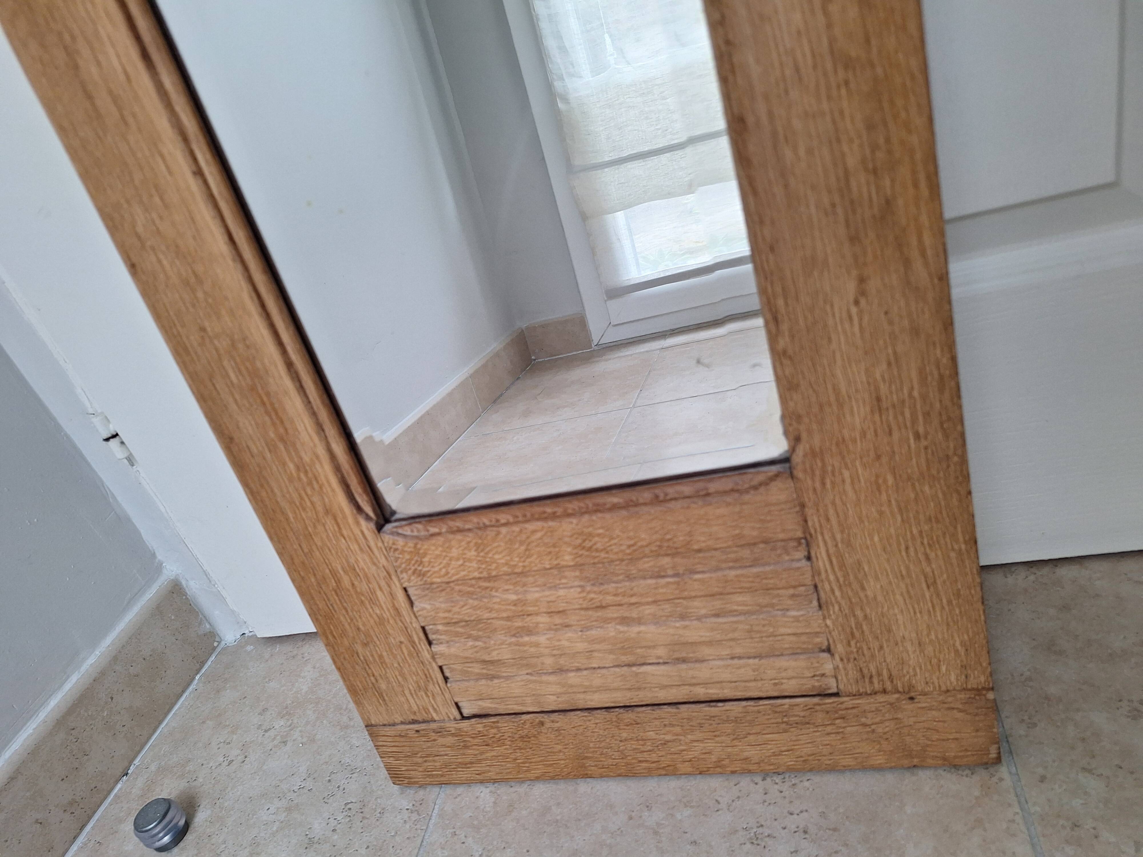 Miroir biseauté ancien bois 130 cm