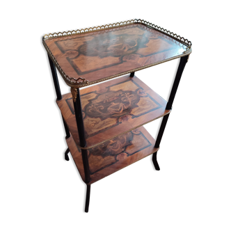 Sellette desserte Napoléon lII marqueté