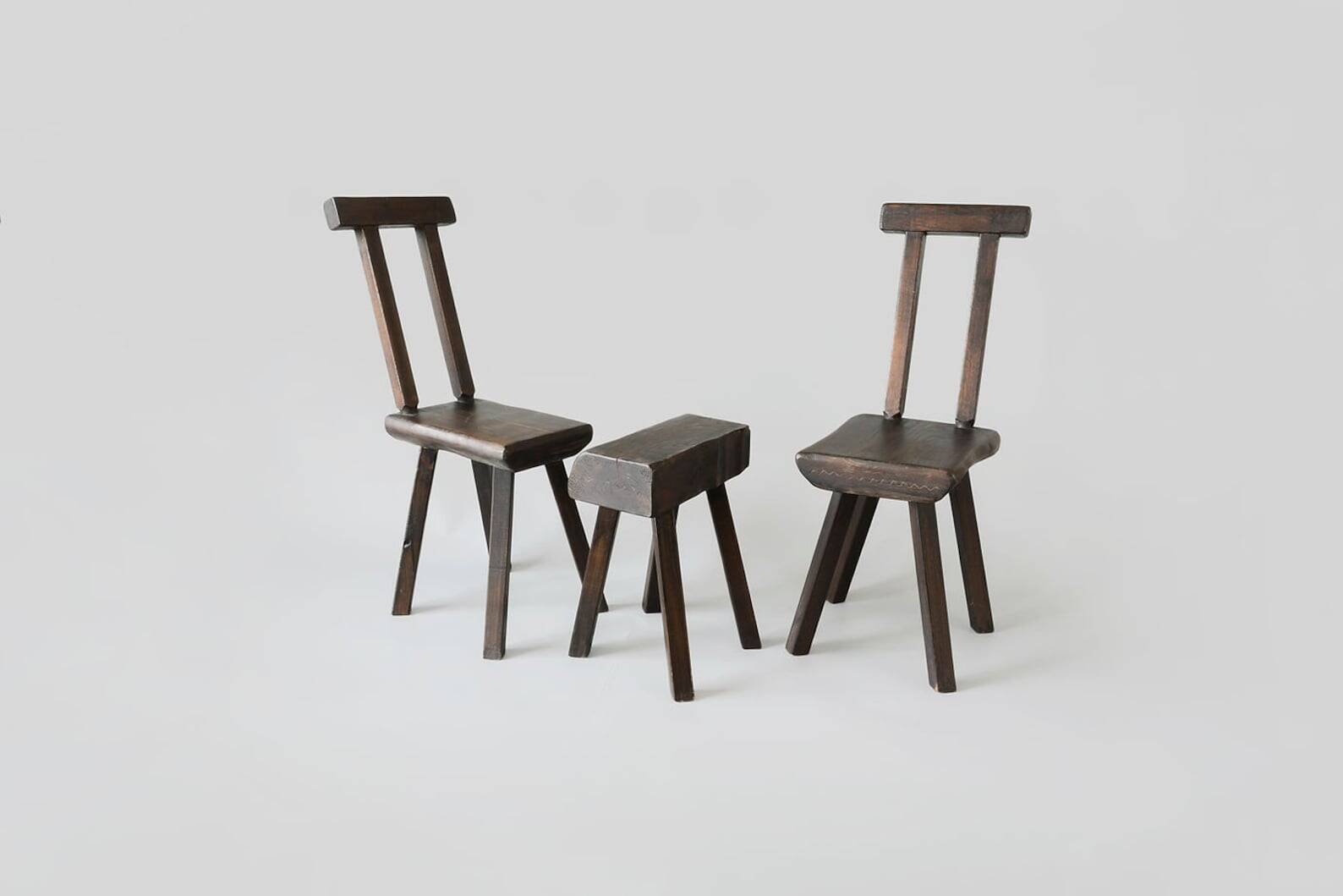 Chaises et tabouret Mobichalet vintage