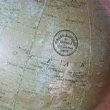 Earth globe, world map, glass and marble