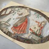 Drawing, old watercolor signed
