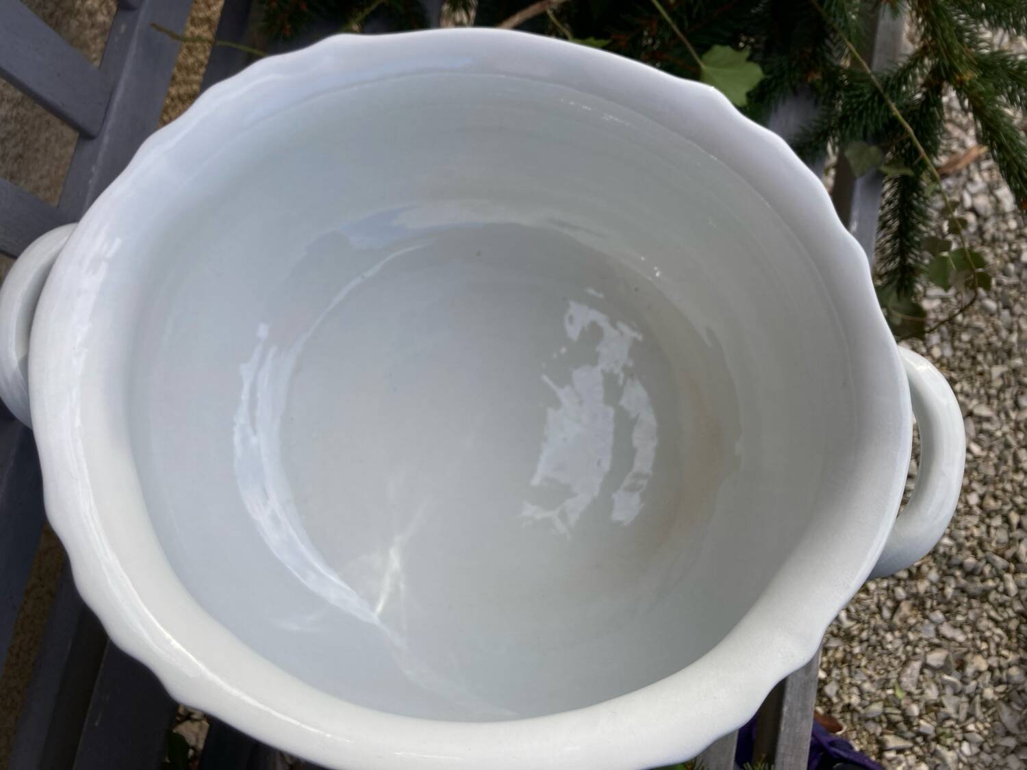 Antique Sarreguemines jardinière in porcelain