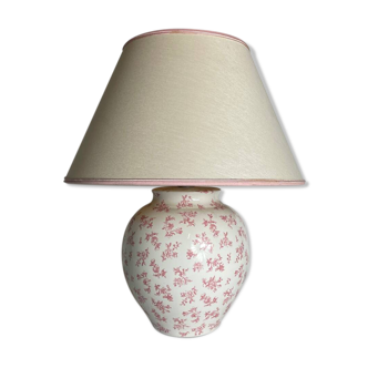 Lampe en Faïence - Motif fleuri