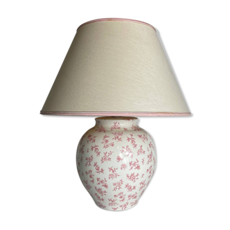 Earthenware Lamp - Floral Pattern