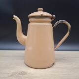 Beige enamel coffee pot