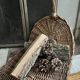 Log basket, woven wicker