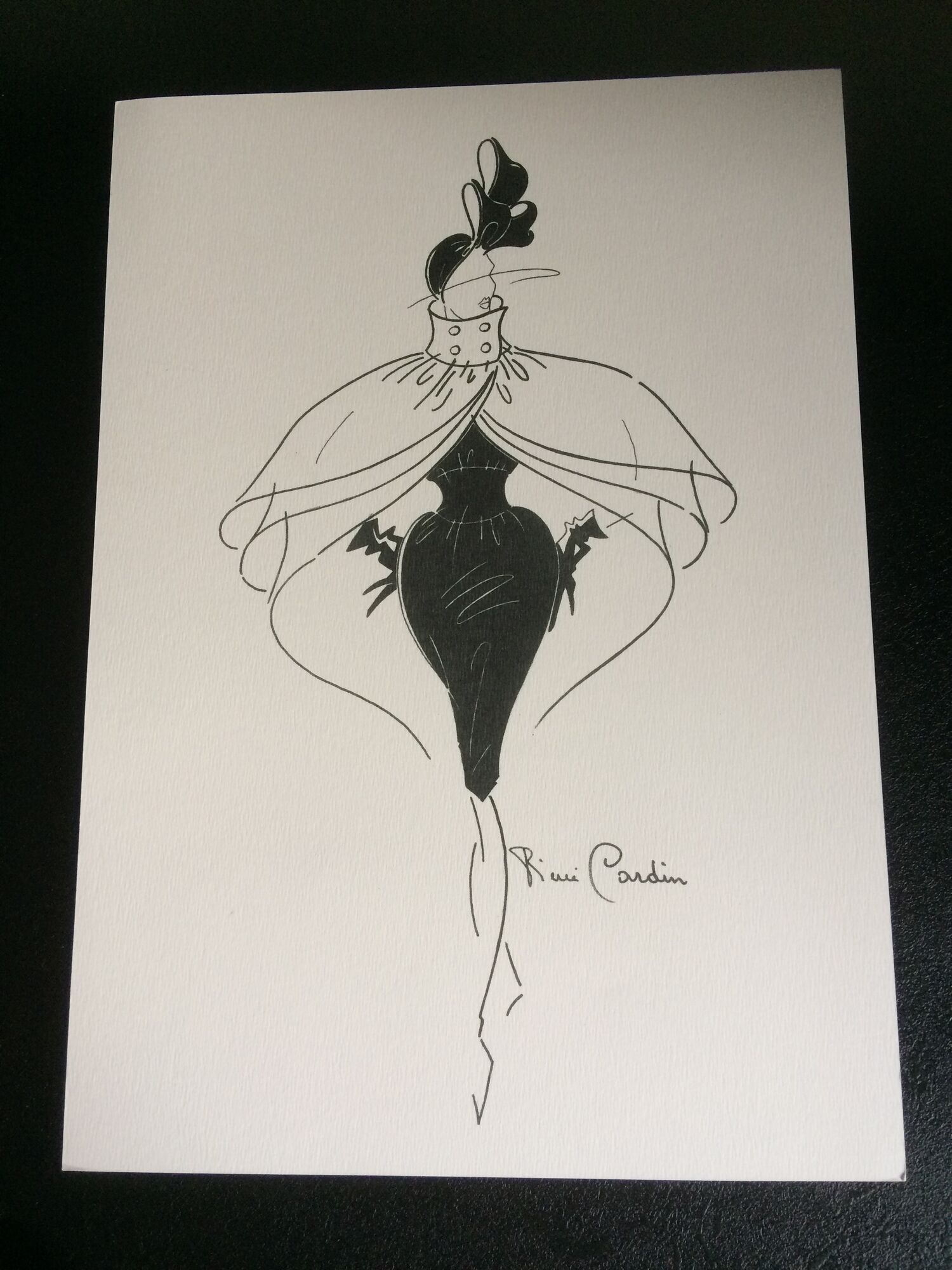 Nice press fashion illustration Pierre Cardin of the 90s