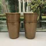 4 Mazagrans in stoneware made in France