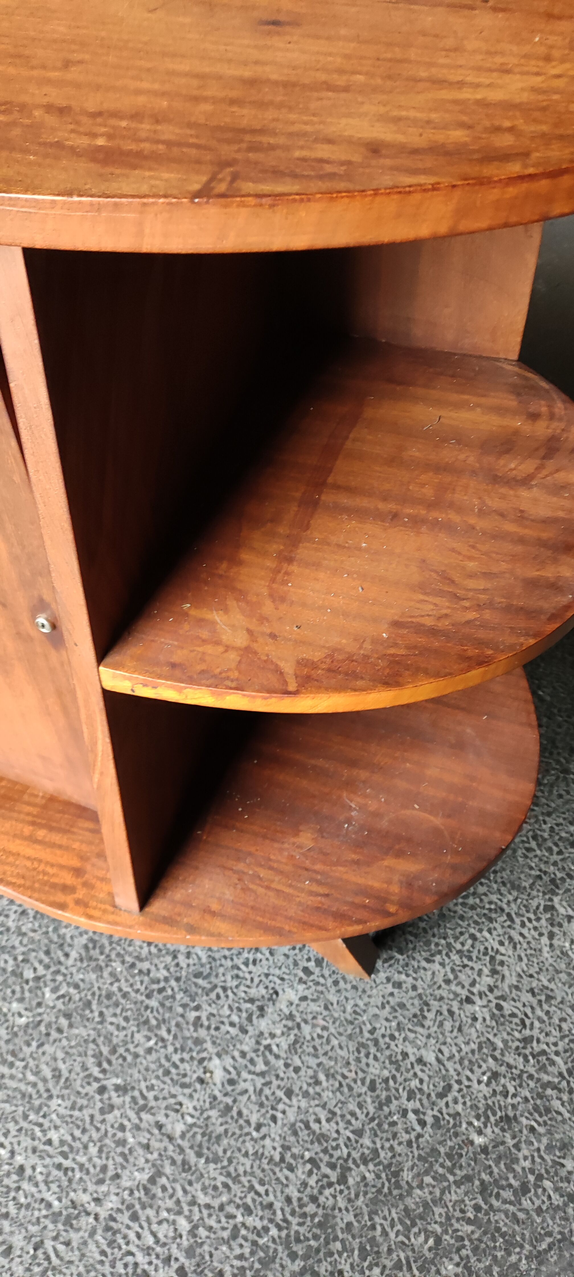 50s swivel bar in exotic wood, double sided