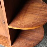 Bar pivotant années 50 en bois exotique, double face