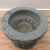 very large blue stone mortar
