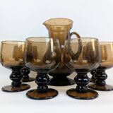 Smoked glass orangeade set