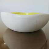 Empty pocket keramos in white and yellow ceramic 50s 60s