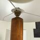 Paire de lampes de table bois chêne années 50