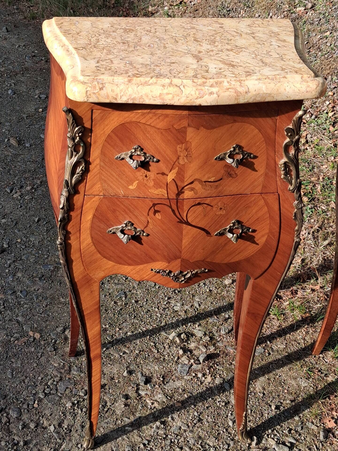 Pair of bedside tables in Louis XV style
