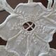 Nappe ancienne dentelle Richelieu lin blanc