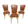 4 vintage chairs 1950 mid-century Scandinavian compass feet imitation leather Skaï
