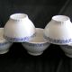 Earthenware bowls with floral decoration