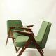 Paire de fauteuils vintage royale vert velvet Chierowski design