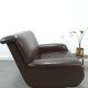 Brown leather swivel chair