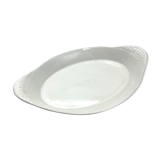 Plat oval blanc à oreilles creux 41cm