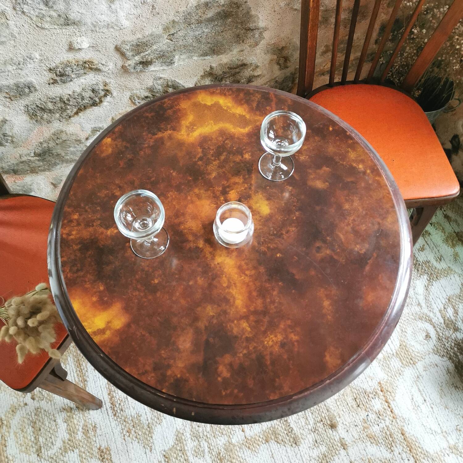 フランス アンティーク Cast Iron Round Bistro Table フランス