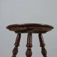 Side table in Swiss pine with a black marble top - Italy 20th century