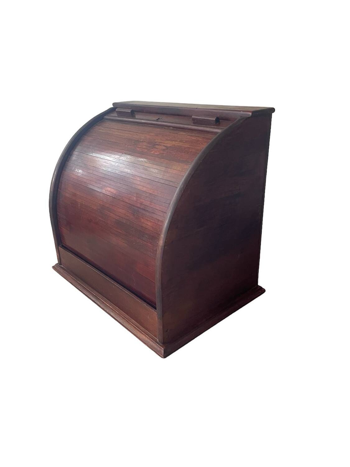 Old Flambo wooden curtain filing cabinet for desk