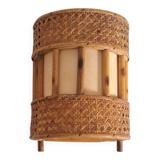 Vintage bamboo wall lamp