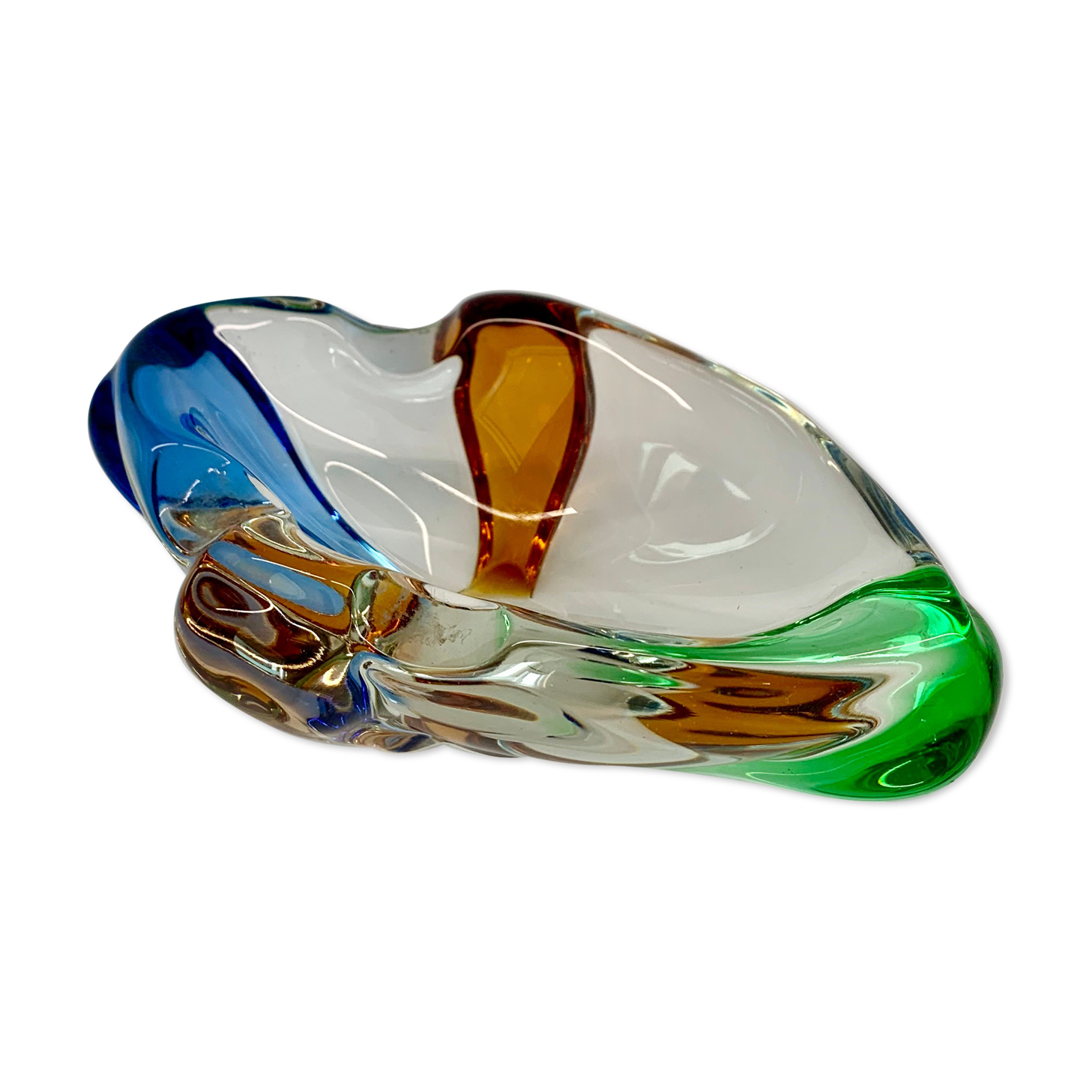 aSHTRAY by F. Zemek, Mstisov Karlovarske Sklo, Czechoslovakia, 1960s