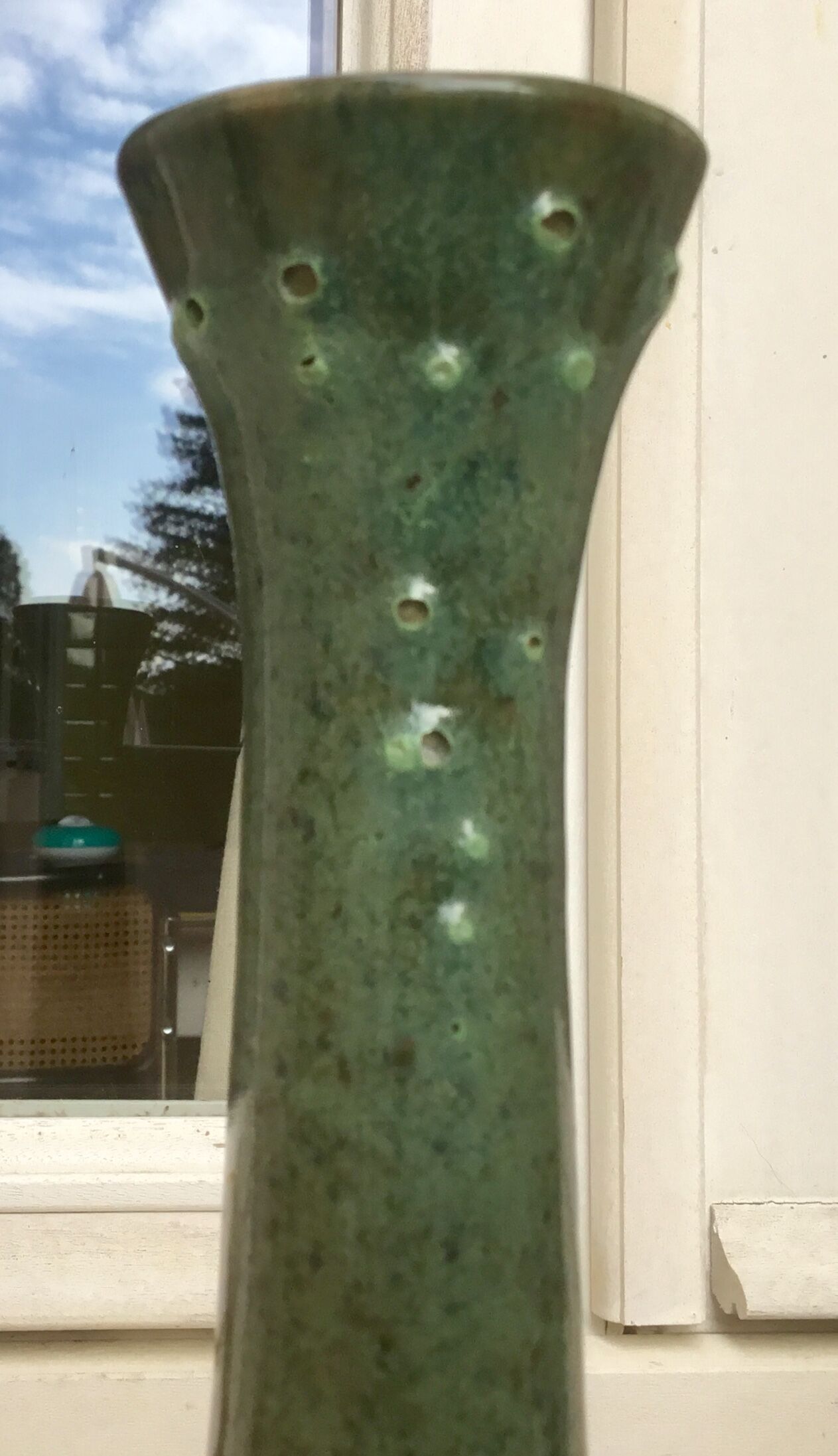 Vintage sandstone vase trio