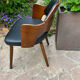 Pair of wooden armchairs