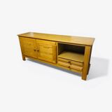 Rare enfilade in solid oak designed by Robert Guillerme & Jacques.