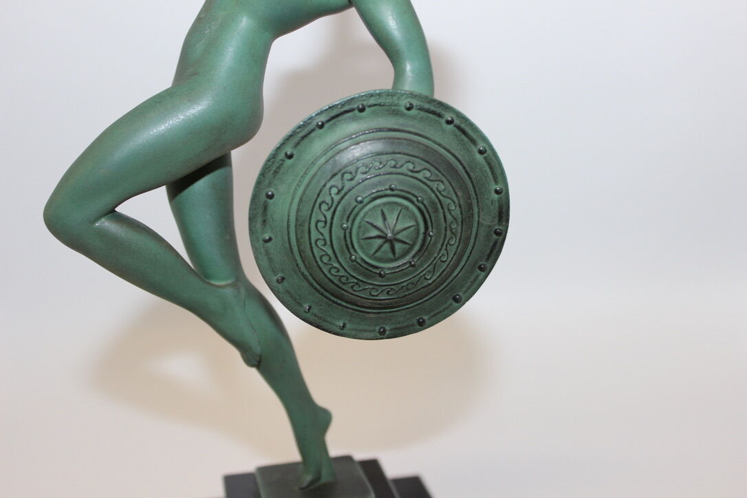 Art Deco Sculpture Trumpet Dancer "Jericho" By Guerbe