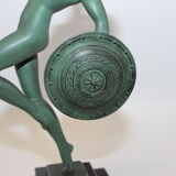 Art Deco Sculpture Trumpet Dancer "Jericho" By Guerbe