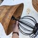 Pair of rattan bedside lampshade