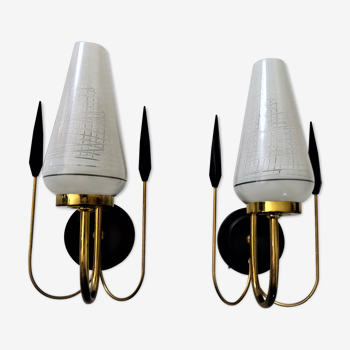 Pair of wall lamps 1950