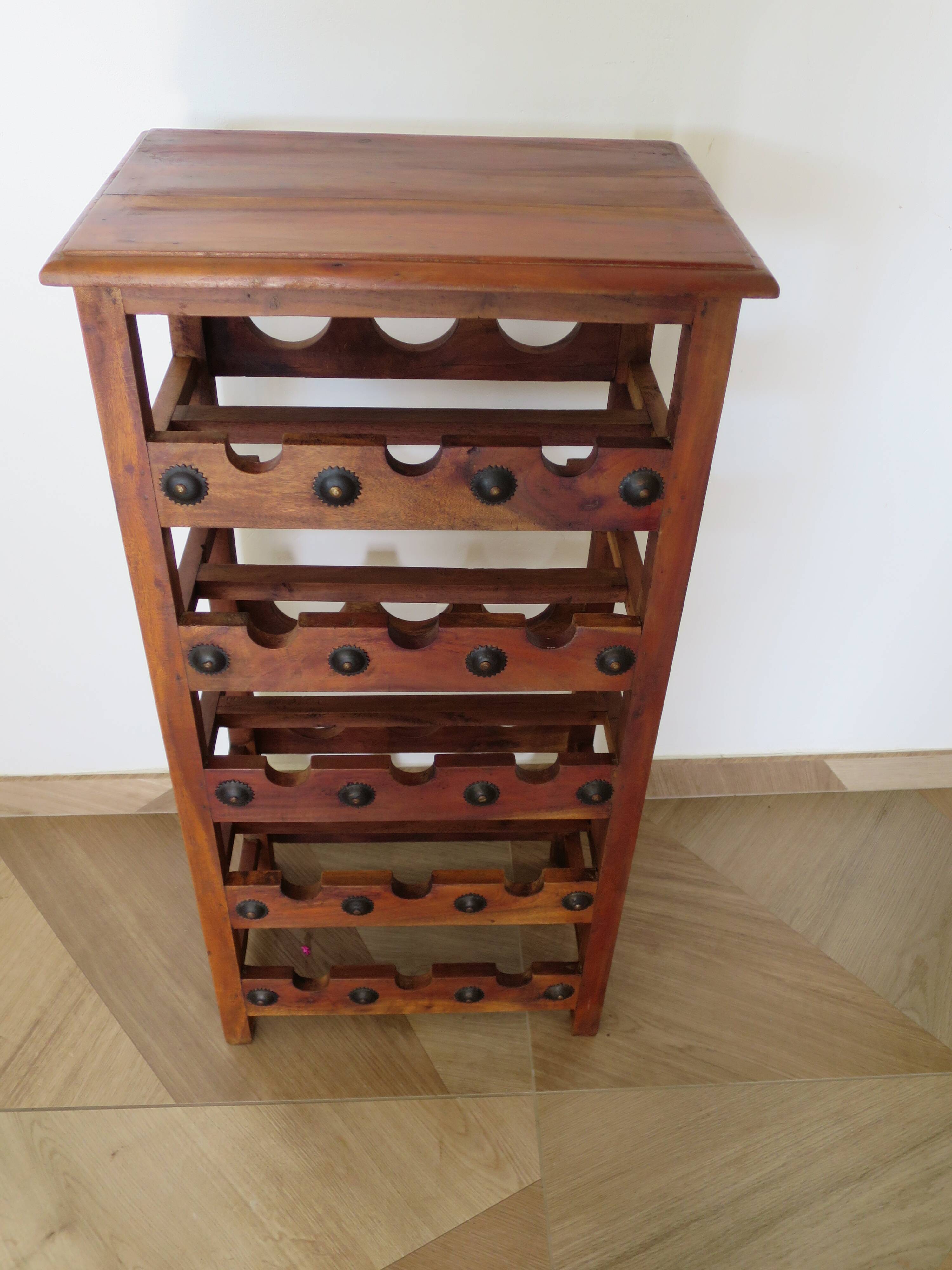 Solid wood wine rack