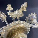 Large two-light wall lamp in Murano glass Venice
