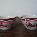 Pair of cups Sarreguemines