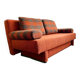 Méridienne / canapé / canapé lit orange vintage pour 2 personnes