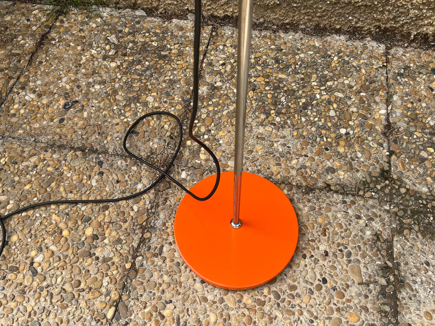 1970s orange designer floor lamp