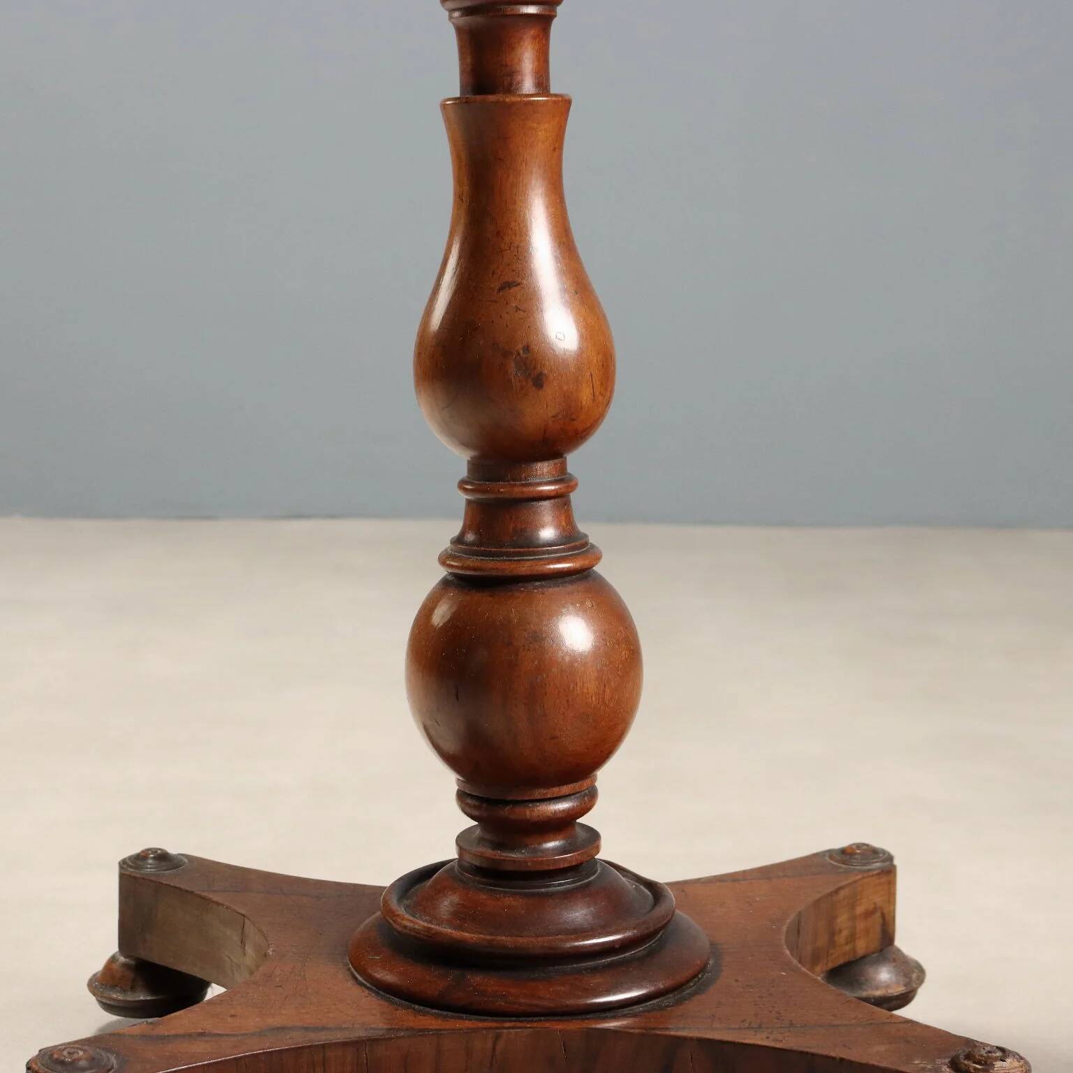 Small antique wooden table with drawer, Italy, 19th century.