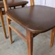 Vintage stol kamnik dining chairs (set of 4): mid-century leather seat